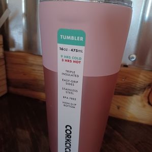 Pink Corkcicle triple insulated tumbler